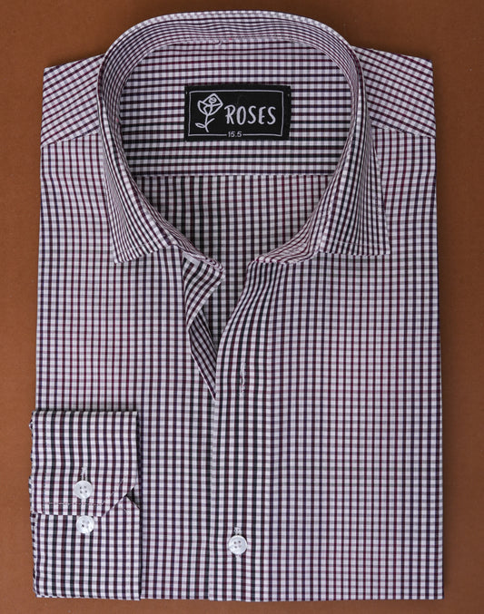 Purple And White Gingham Checks
