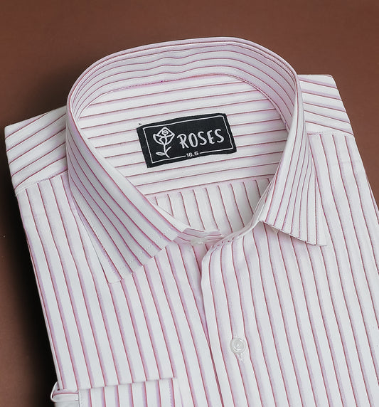 Pink and White Stripes in Eygtian Cotton