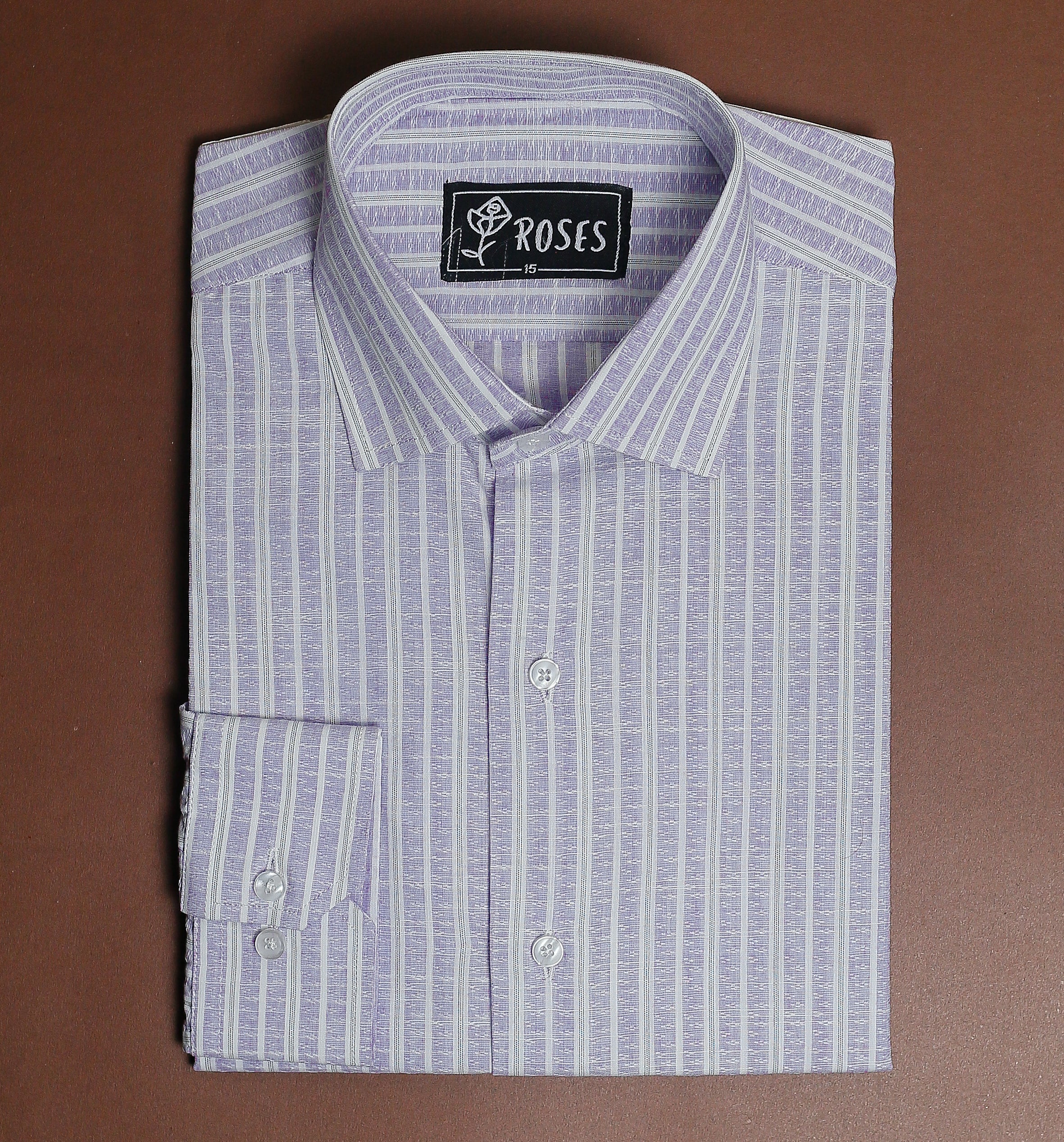 Soft Lavender and White Stripes