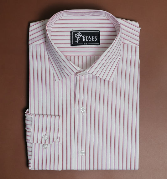 Pink and White Stripes in Eygtian Cotton