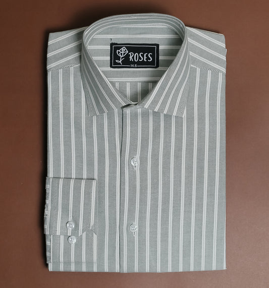 Mint Green And White Oxford Stripes