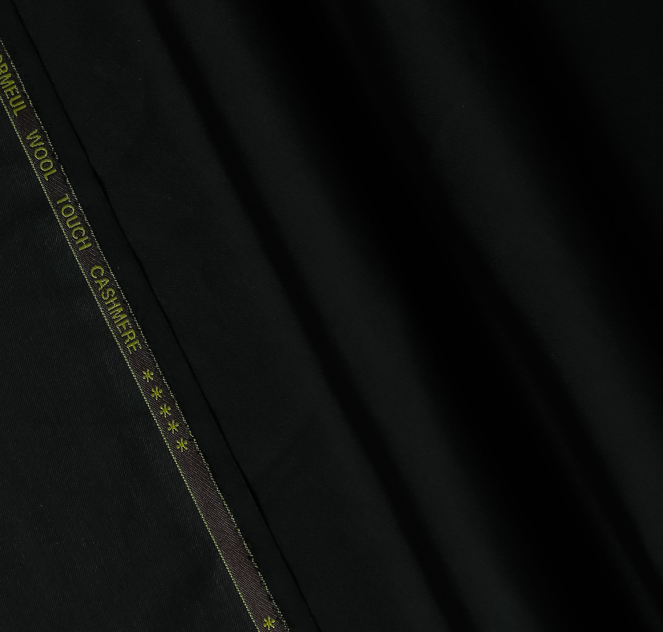 Plain Night Black, Wool Blend, Tropical Exclusive Suiting Fabric