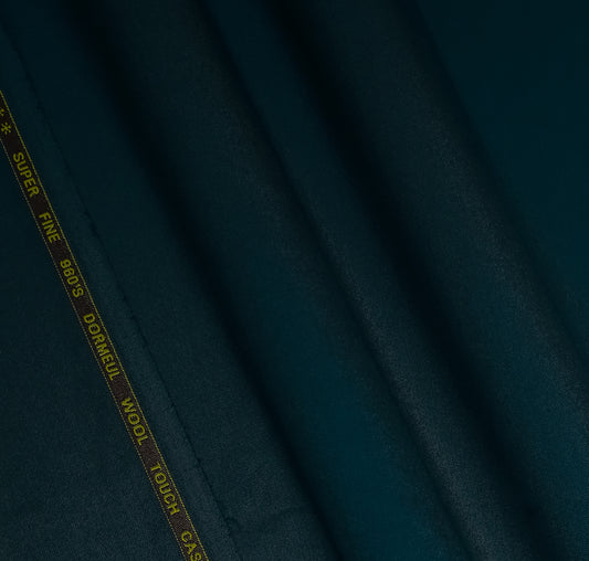 Plain Torqoiuse Blue, Wool Blend, Tropical Exclusive Suiting Fabric