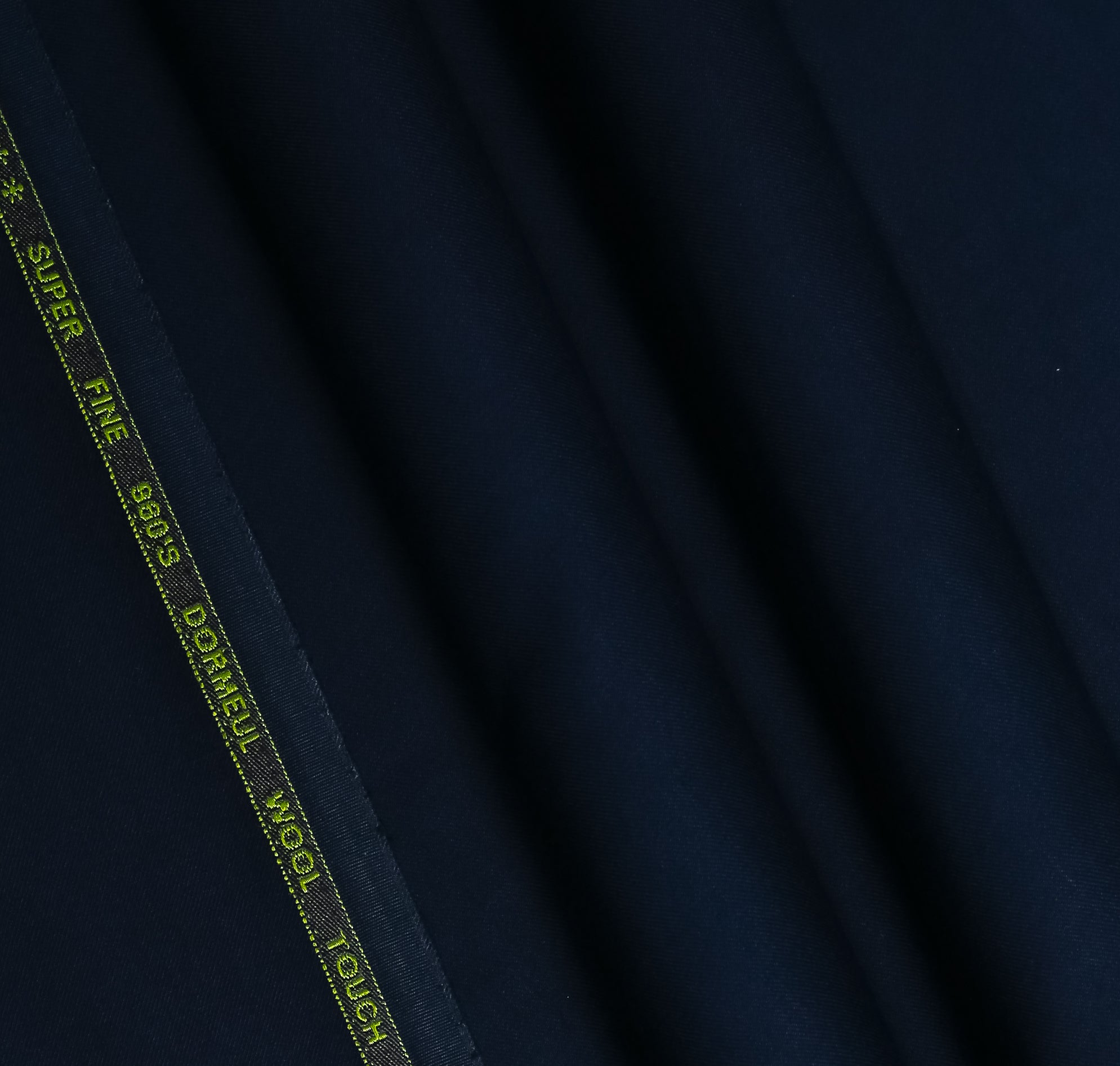 Plain Navy Blue, Wool Blend, Tropical Exclusive Suiting Fabric